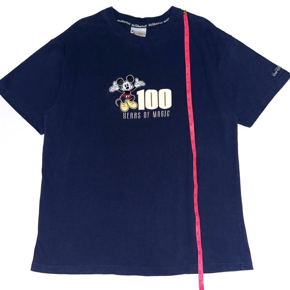 Walt Disney World 100 Years of Magic Navy Blue Short Sleeve T-Shirt Size Large - Picture 10 of 10